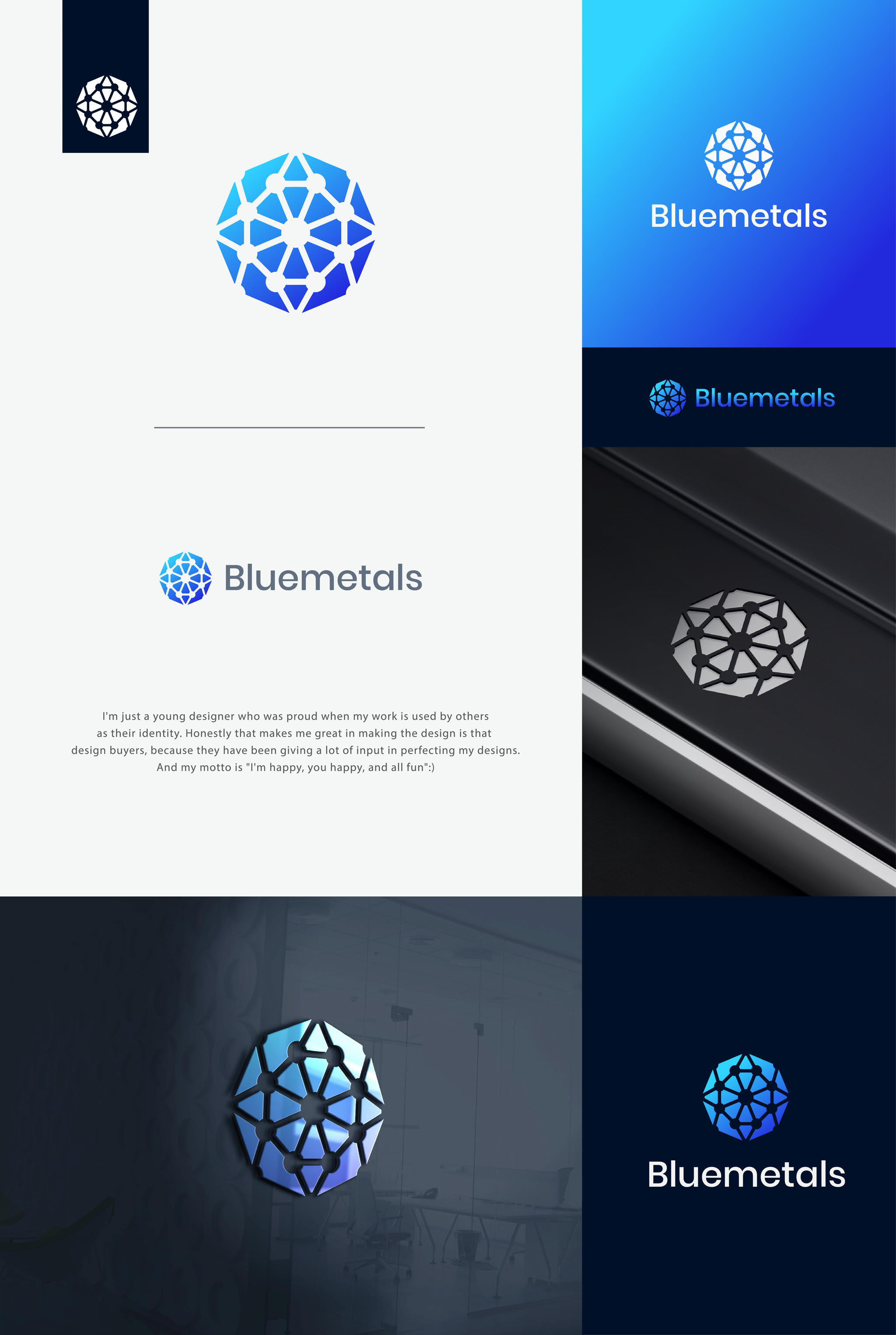 Bluemetals Logo Design